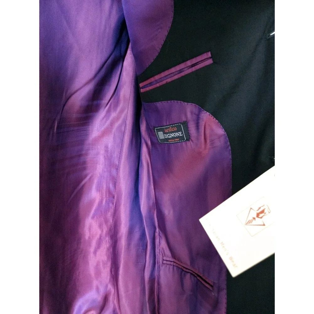 NWT Leonardo Valenti Men's Blazer 3 Button   100% Wool Made In Italy MENS 38R‎
